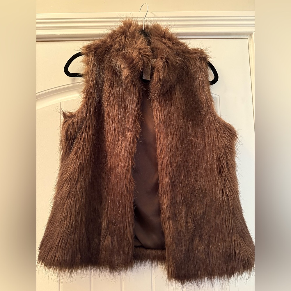 Kenar Women’s Brown Faux Fur Vest Size Medium